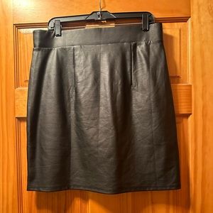 Faux leather skirt